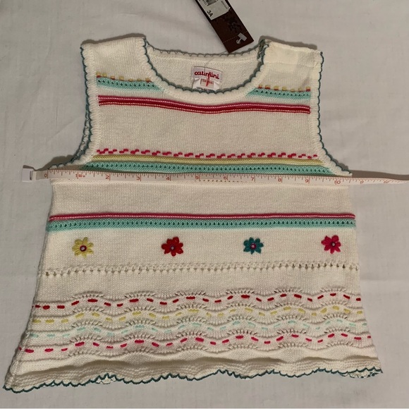 NWT Catimini Embroidered Flower Tank Top - Picture 4 of 8
